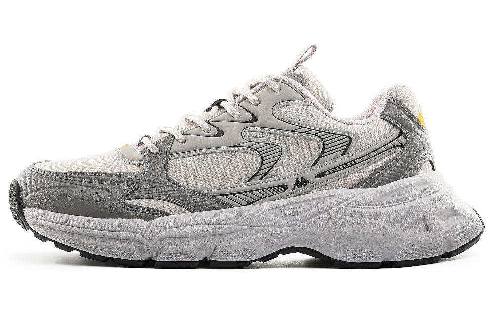 Kappa Anti-Slip And Wear-Resistant Breathable Low-Top Running Shoes Unisex Gray