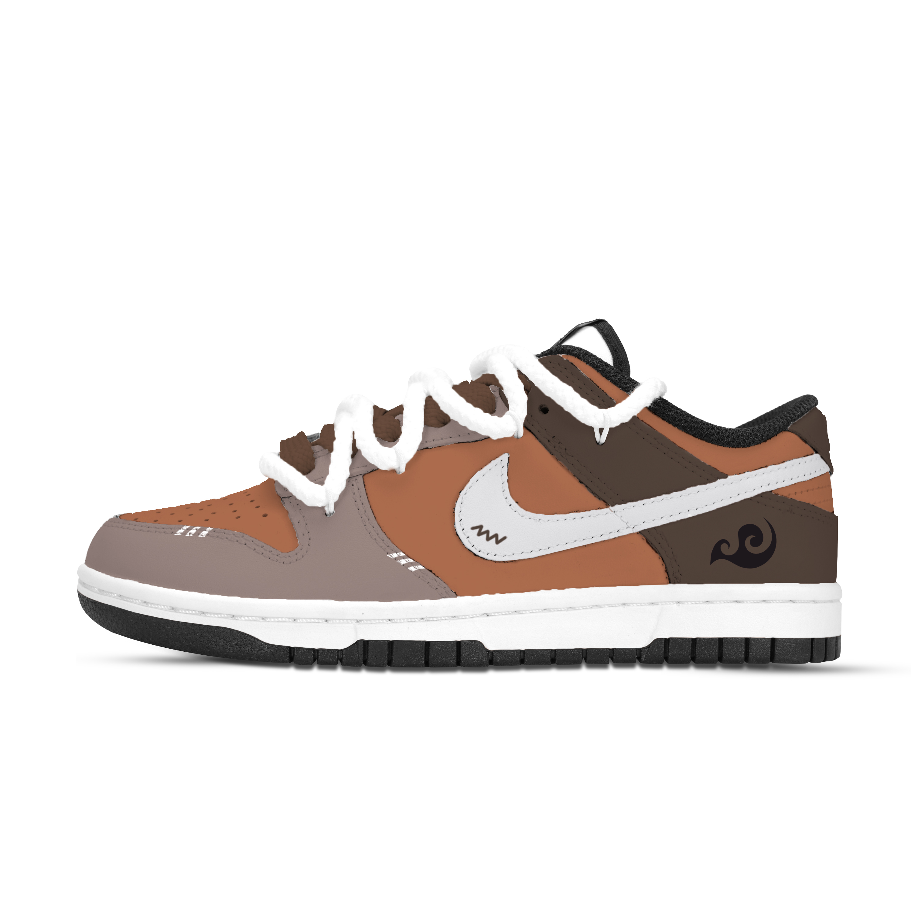 Nike Dunk Solitary Crow Dancing In The Wind Slip Resistant Abrasion Resistant Low top Skateboard Shoes Unisex Brown Red