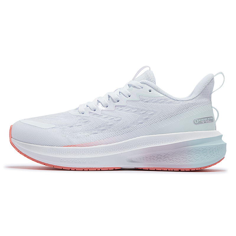 361° Cushioned Wear-Resistant Breathable Low-Top Casual Running Shoes Women's White Blue