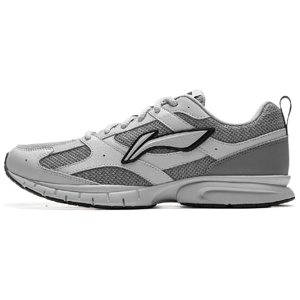 LiNing R037 Cushioning Slip Resistant Abrasion Resistant Breathable Low Top Running Shoes Men's Gray