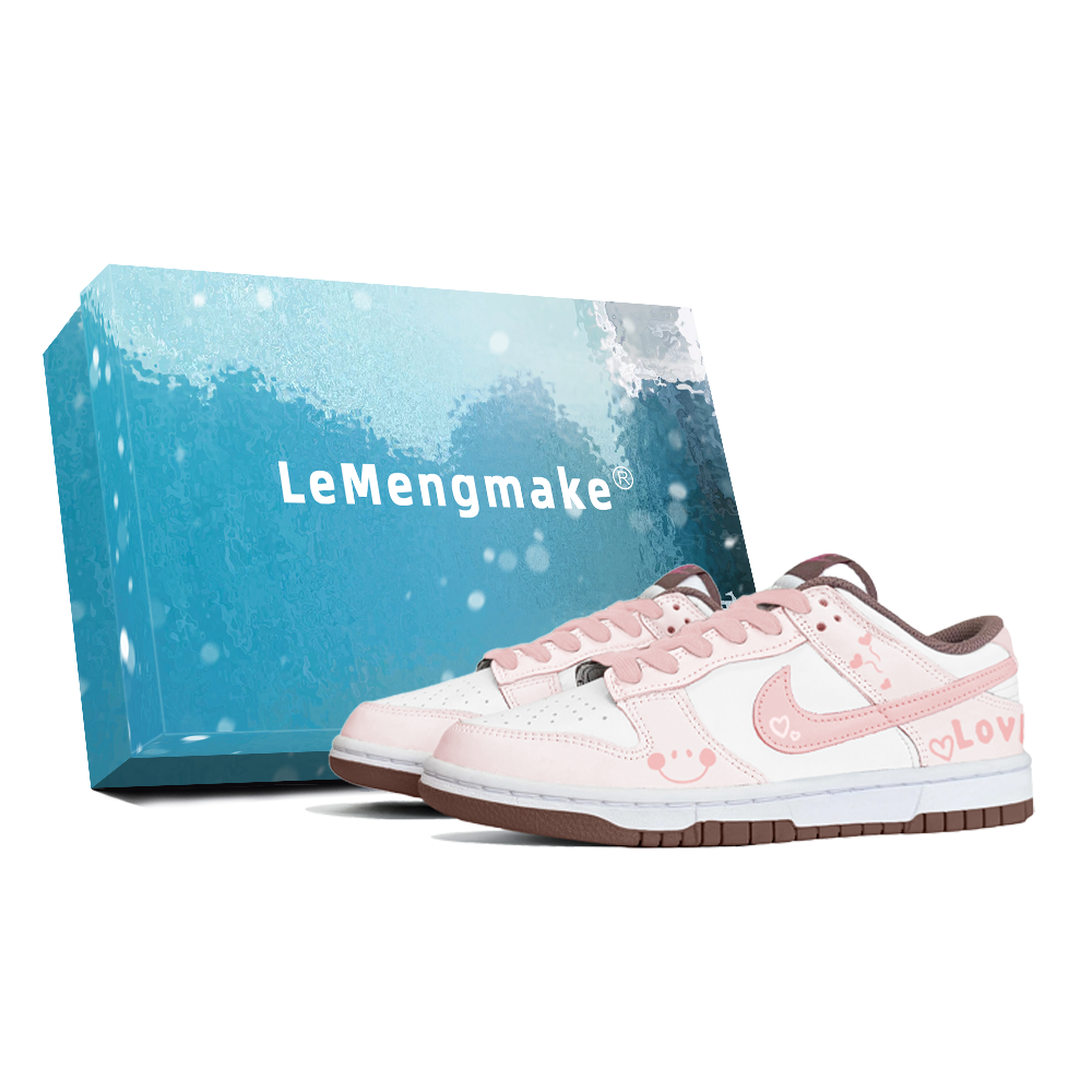 Nike Dunk Slip-Resistant Low-Top Skateboard Shoes Women's Pink