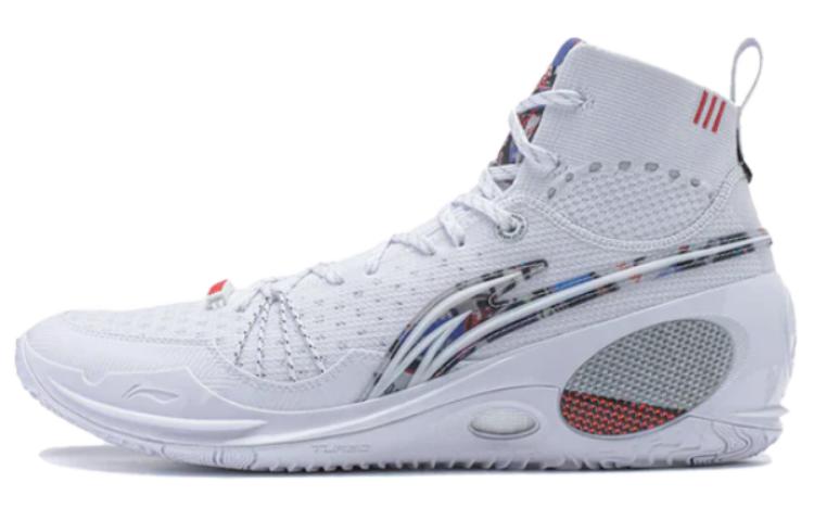 LiNing Wade 808 Ultra Abrasion Resistant Breathable High Top Basketball Shoes Men's White
