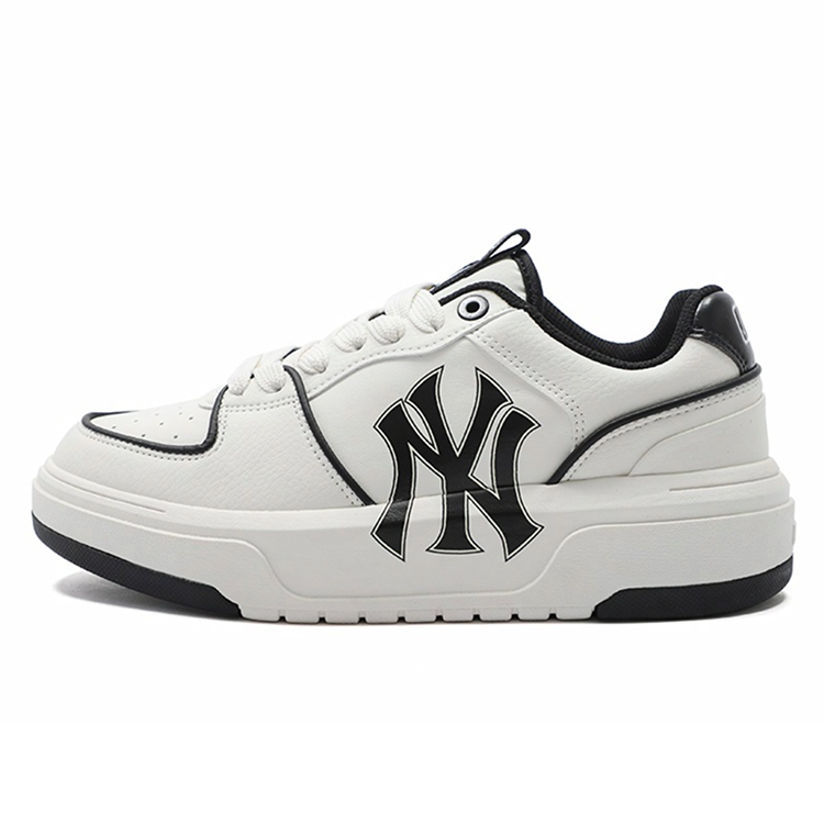 MLB Chunky Liner Dragon Slip Resistant, Abrasion Resistant, Breathable Low Top Skateboard Shoes Unisex Black White