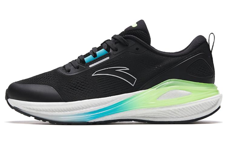 Anta Royal Road Anti-Slip Wear-Resistant Low-Top Running Shoes Men's Black White Green