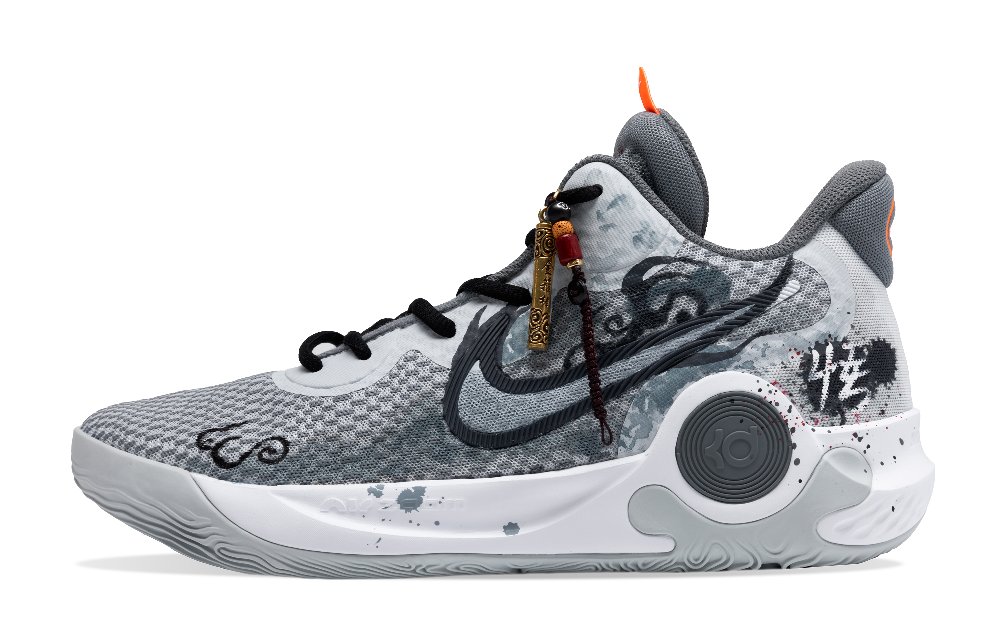 Nike KD Trey 5 IX Gothic Wanderer Anti Slip Wear Resistant Mid Top Basketball Shoes Unisex Black Gray