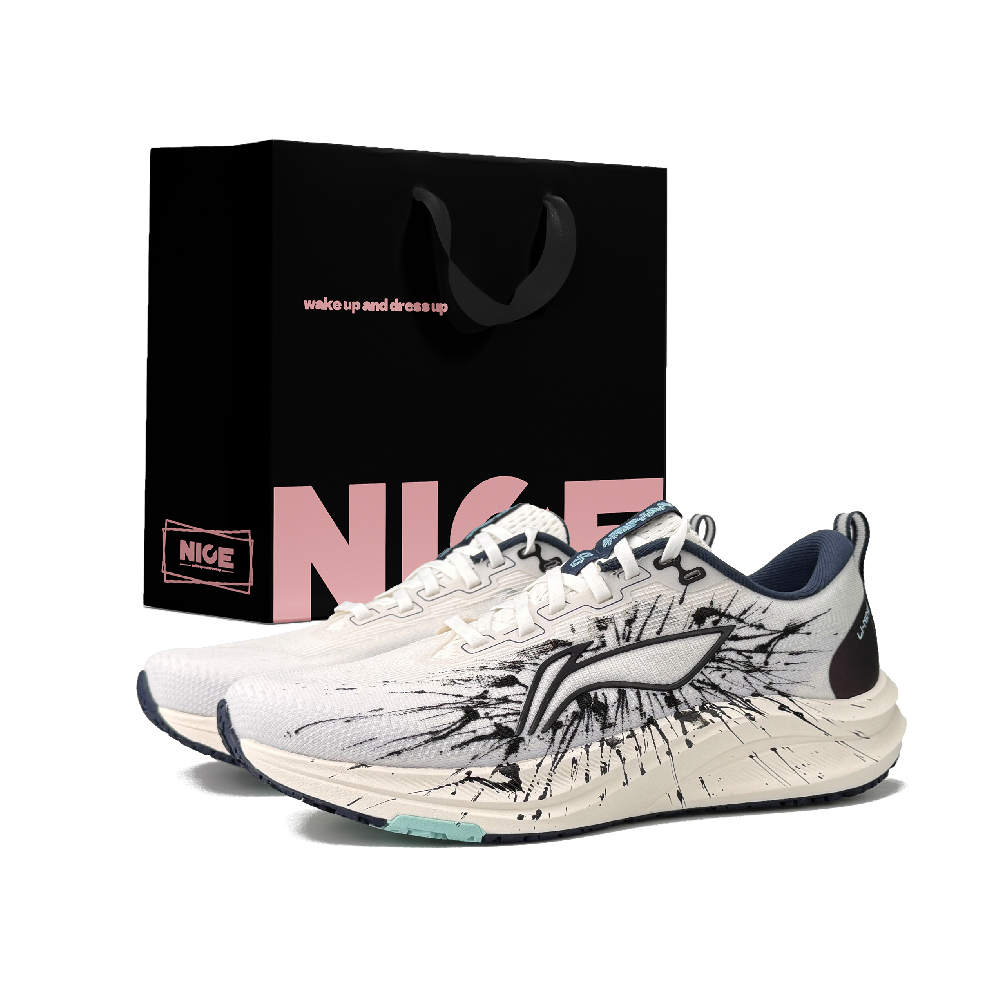 LiNing Red Hare 8 Wear resistant And Lightweight Low Top Casual Running Shoes Men's Black White