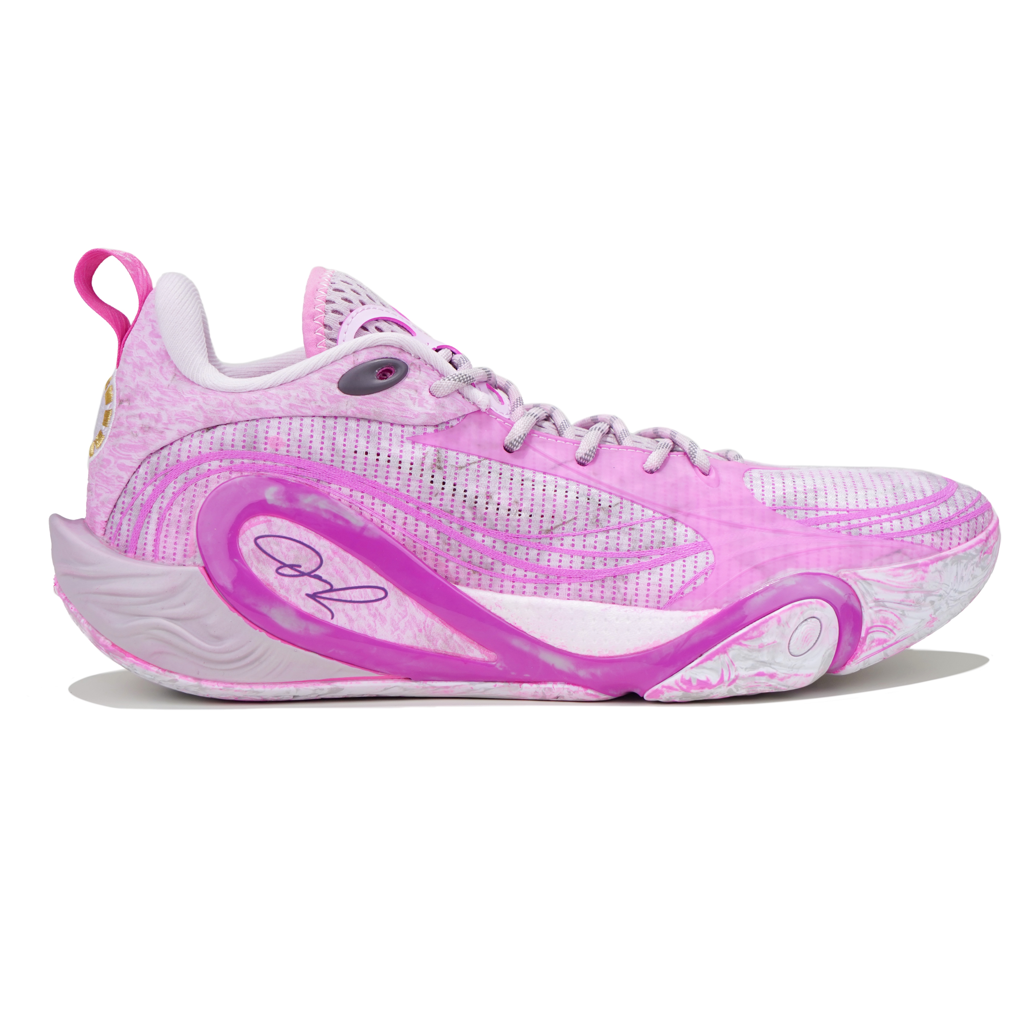 LiNing DLO1 Cushioning, Wear Resistant Low Top Basketball Shoes Men's Blue Pink купить в интернет-магазине Yoocart с быстрой доставкой по России.