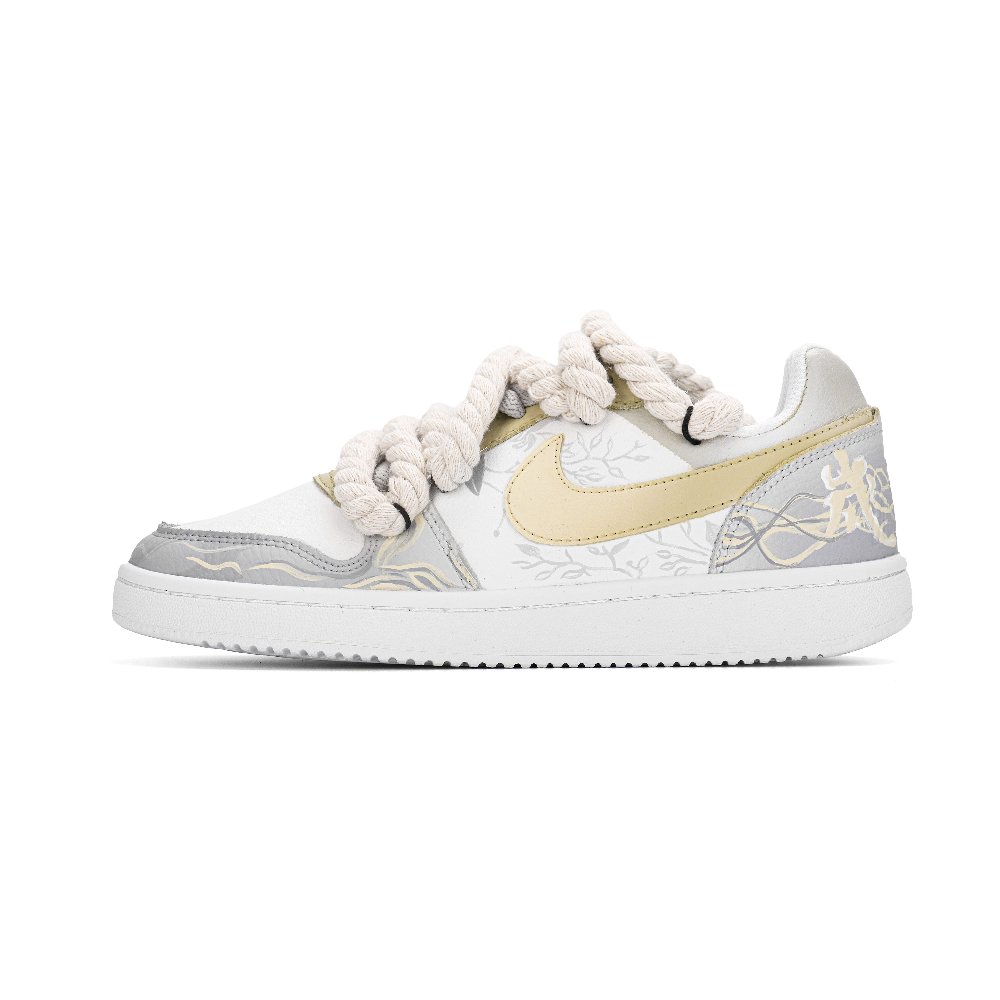 Nike EBERNON Golden Years Box Abrasion Resistant Low Top Skateboard Shoes Unisex Gray Platinum