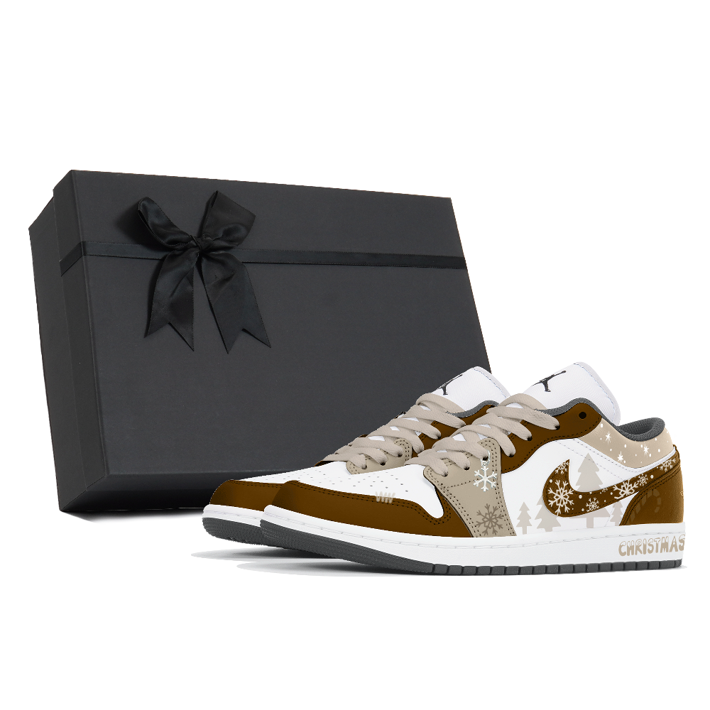Jordan Air Jordan 1 Abrasion Resistant Low Top Vintage Basketball Shoes Men's Brown White