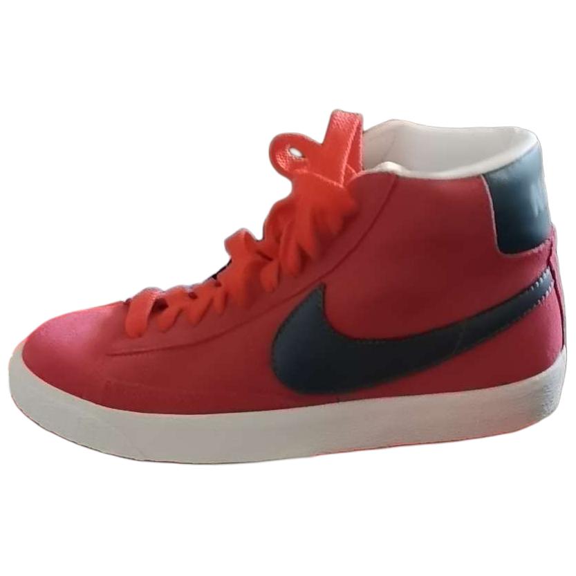 Nike Blazer Mid Anti-Slip Wear-Resistant Mid-Top Skateboard Shoes Women's Red