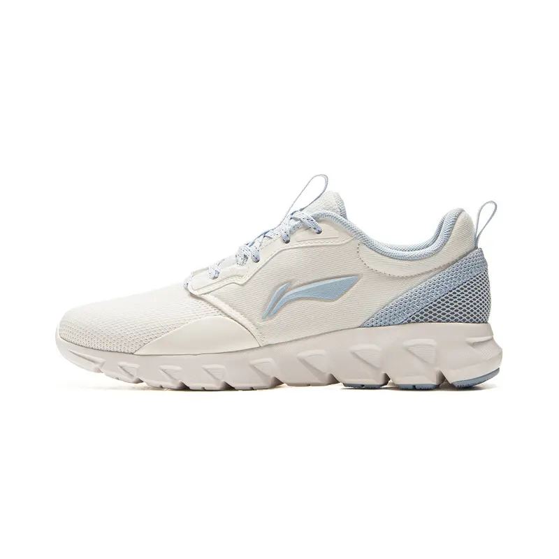 LiNing Cushioning And Breathable Low Top Casual Running Shoes Women's Mist White