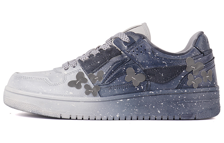 LiNing Tianji Series Slip-Resistant Cushioning Wear-Resistant Breathable Low-Top Skateboard Shoes Women's Gray