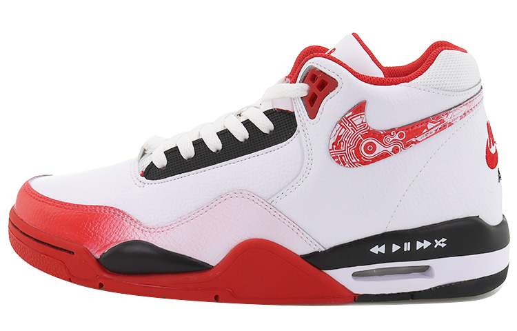 Nike Flight Legacy Mid-Top Vintage Basketball Shoes Unisex Red White