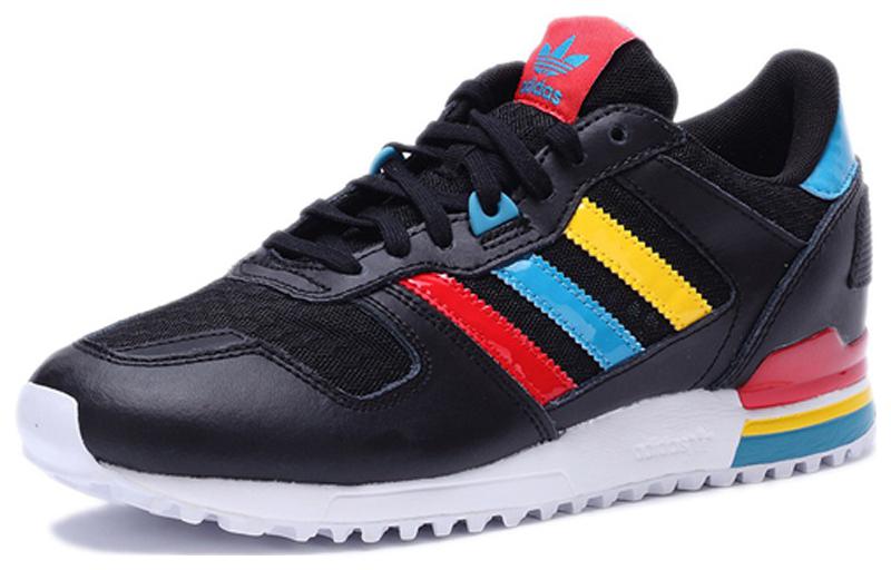 Adidas Originals ZX 700 Cushioning, Wear Resistant Low Top Running Shoes Women's Black
