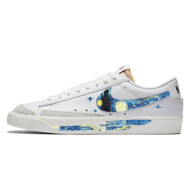 Nike Blazer Anti-Slip Wear-Resistant Low-Top Skateboard Shoes Unisex Ivory