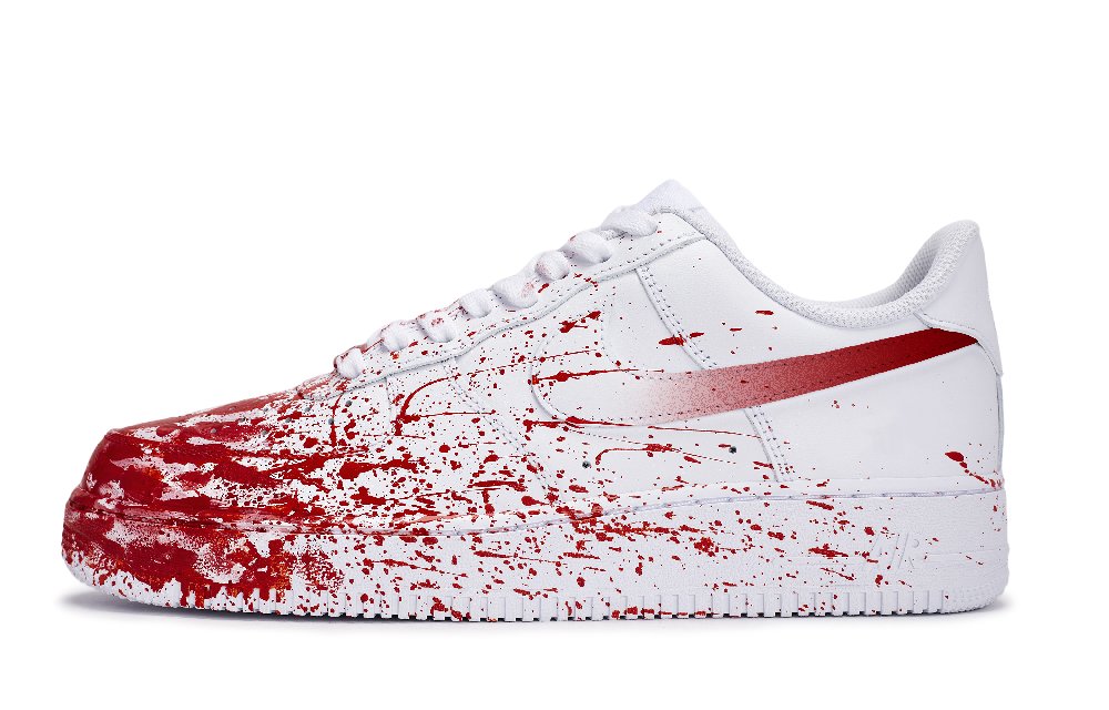 Nike Air Force 1 Anti Slip Wear Resistant Low Top Skateboard Shoes Men's White Red