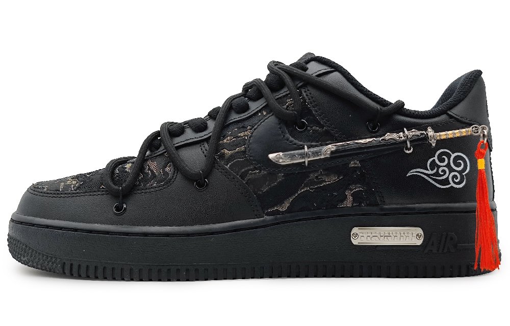 Nike Air Force 1 Low '07 Air Force 1 Low-Top Skateboard Shoes Men's Black Warrior
