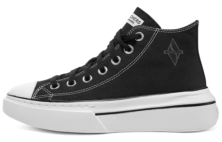 Skechers Low Top Canvas Shoes Women's Black White