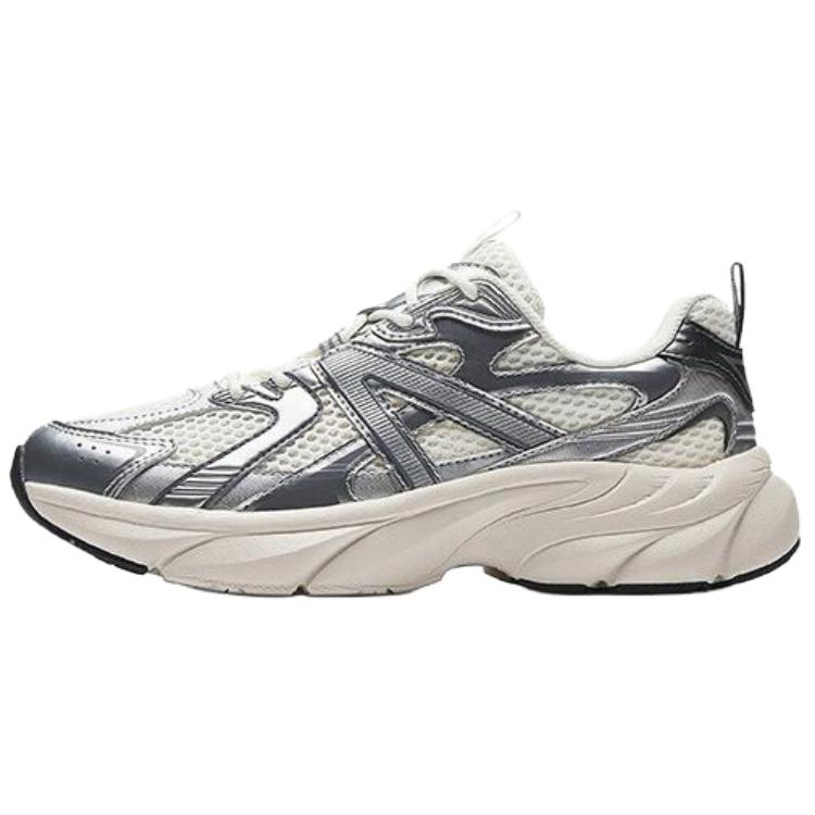 Anta Shock Absorbers Slip Resistant Breathable Low Top Casual Shoes Women's Ivory White Silver Charcoal Gray
