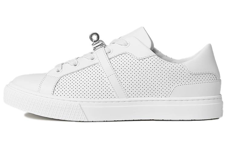 HERMES Low Top Skateboard Shoes Women's White