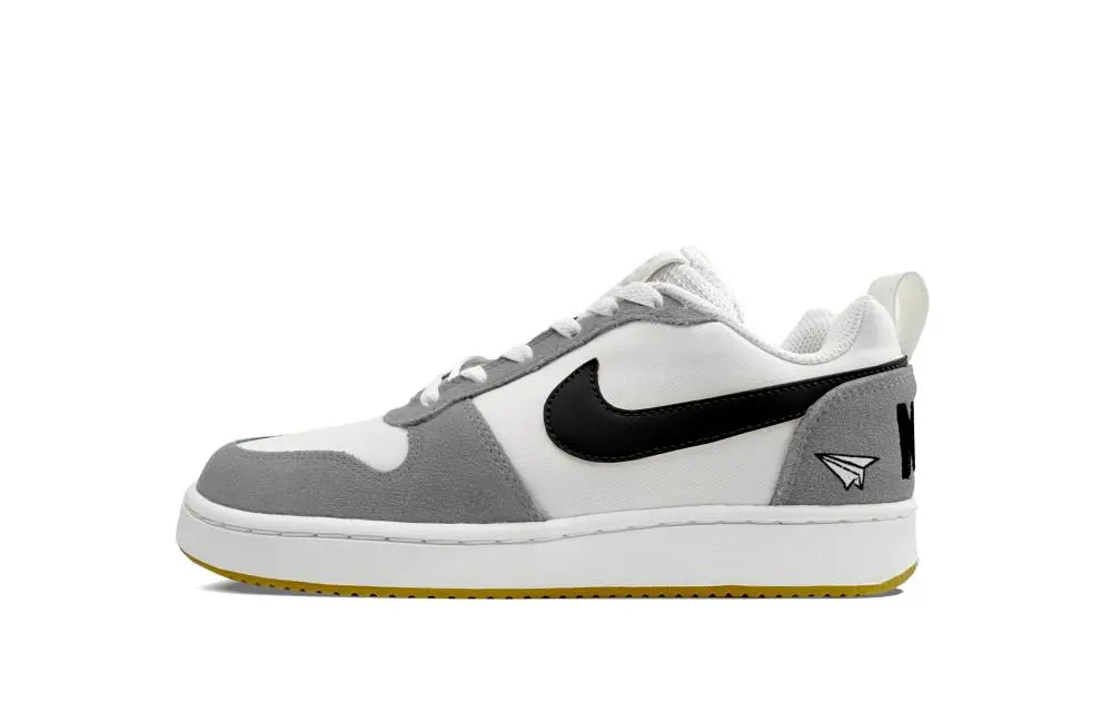 Nike Court Borough PRM Skateboard Shoes Men's Low top Black/Gray/White
