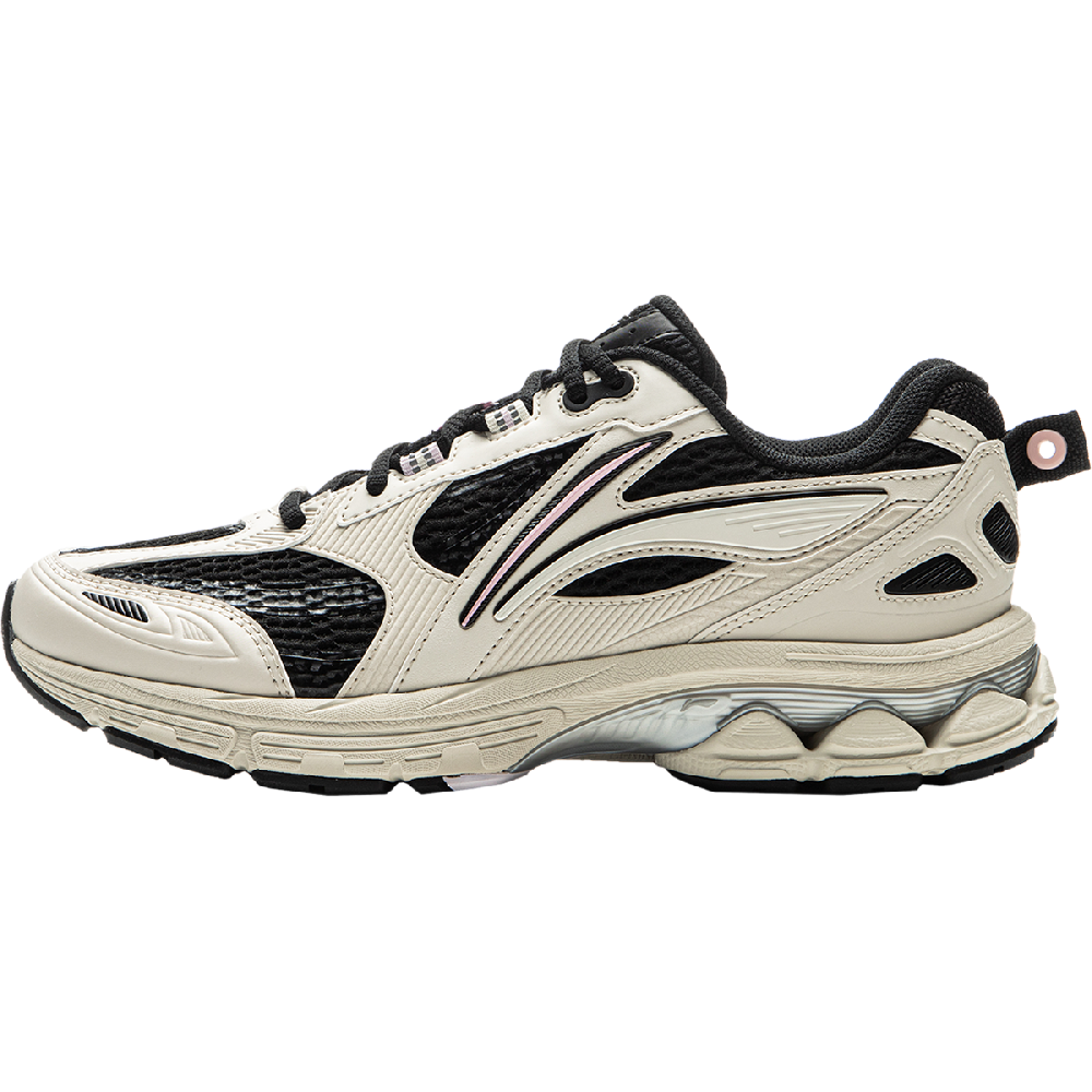 LiNing Shake 2.0 Anti-Slip Wear-Resistant Low-Top Casual Running Shoes Women's Beige Black