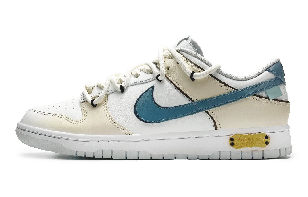 Nike Dunk Anti-Slip And Wear-Resistant Lightweight Low-Top Casual Shoes Unisex Yellow Blue