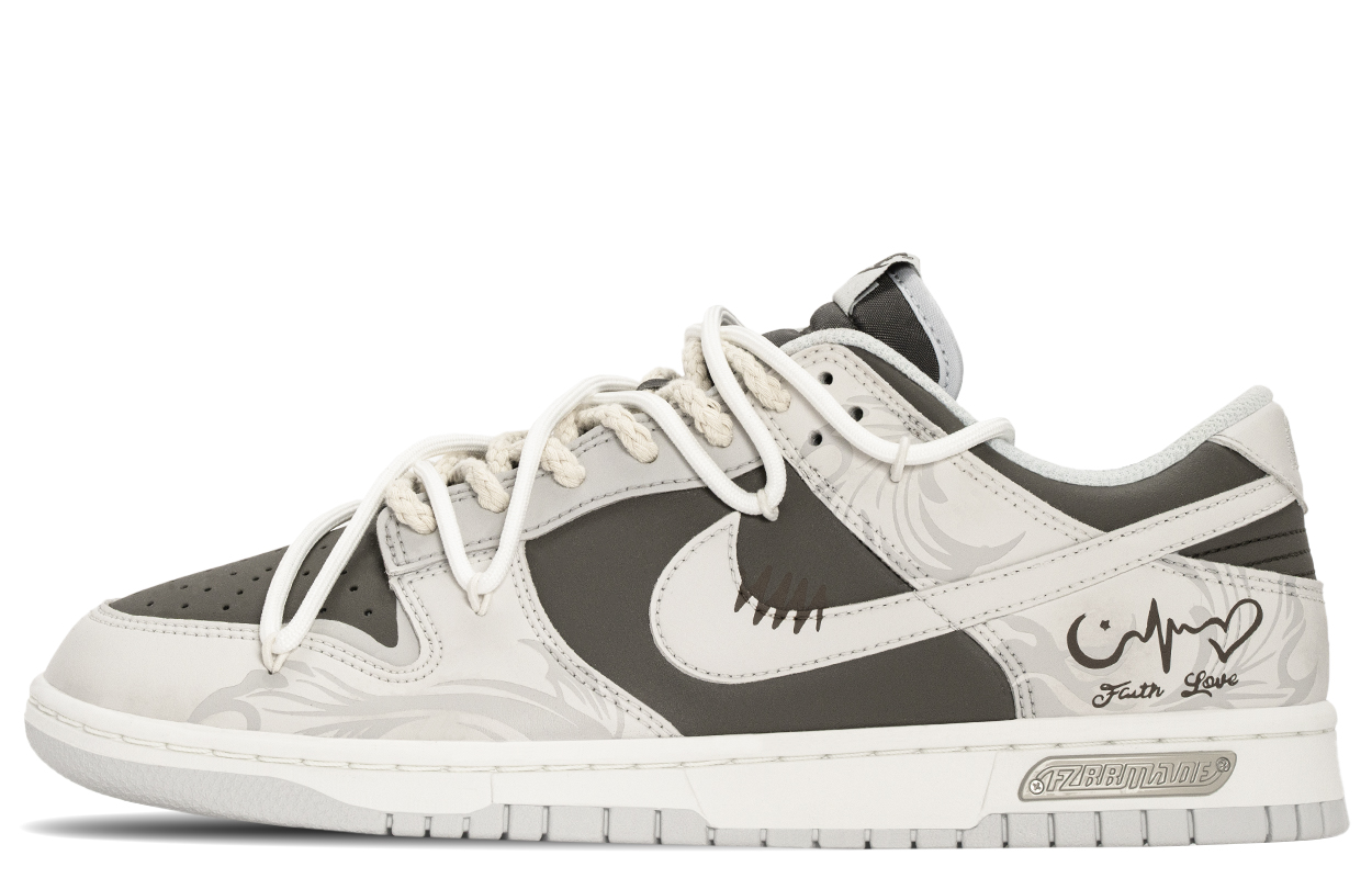 Nike Dunk Skateboard Shoes Men's Low top Khaki Brown