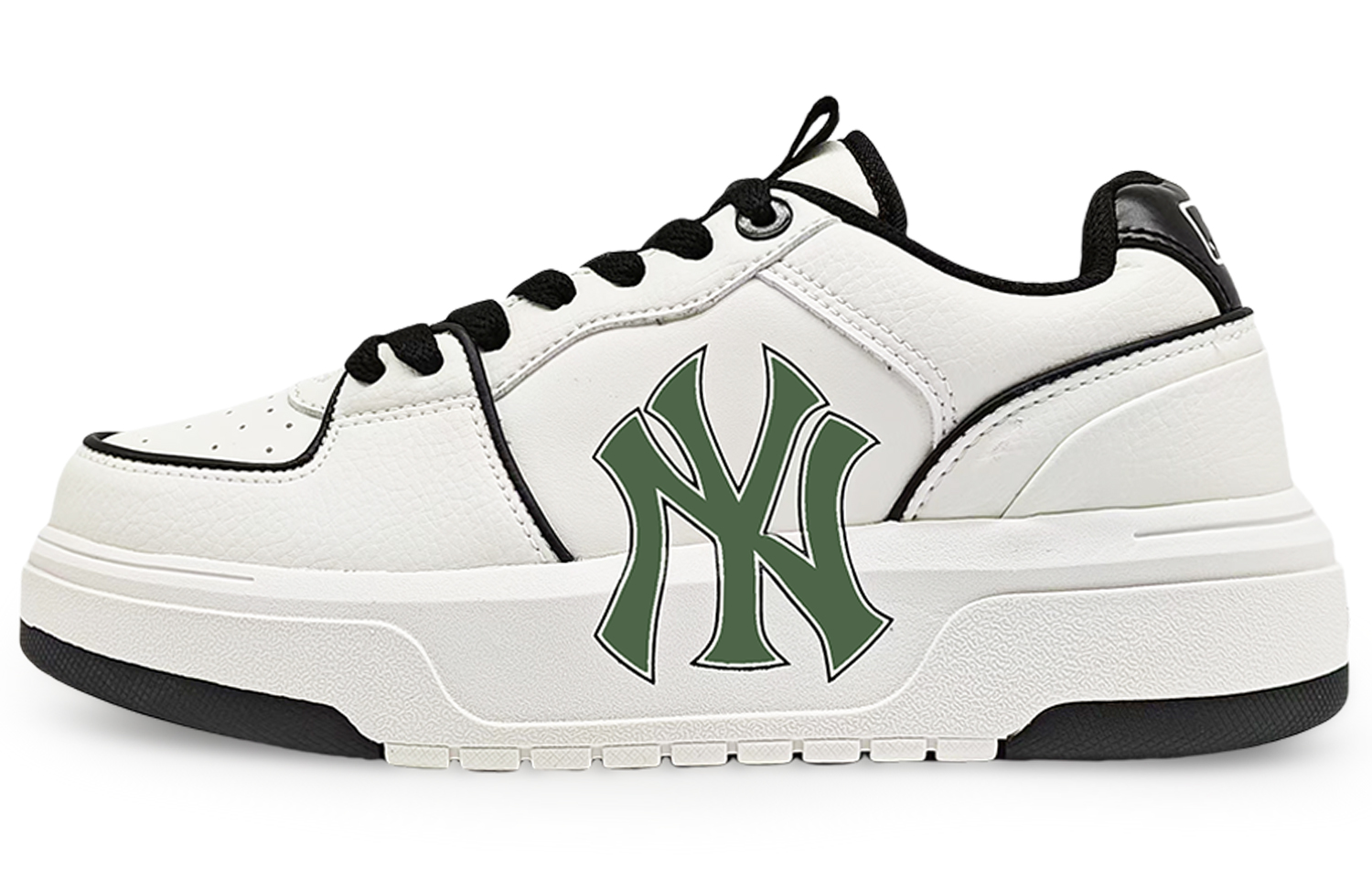 MLB Chunky Liner Abrasion Resistant Low Top Skateboard Shoes Unisex White Green