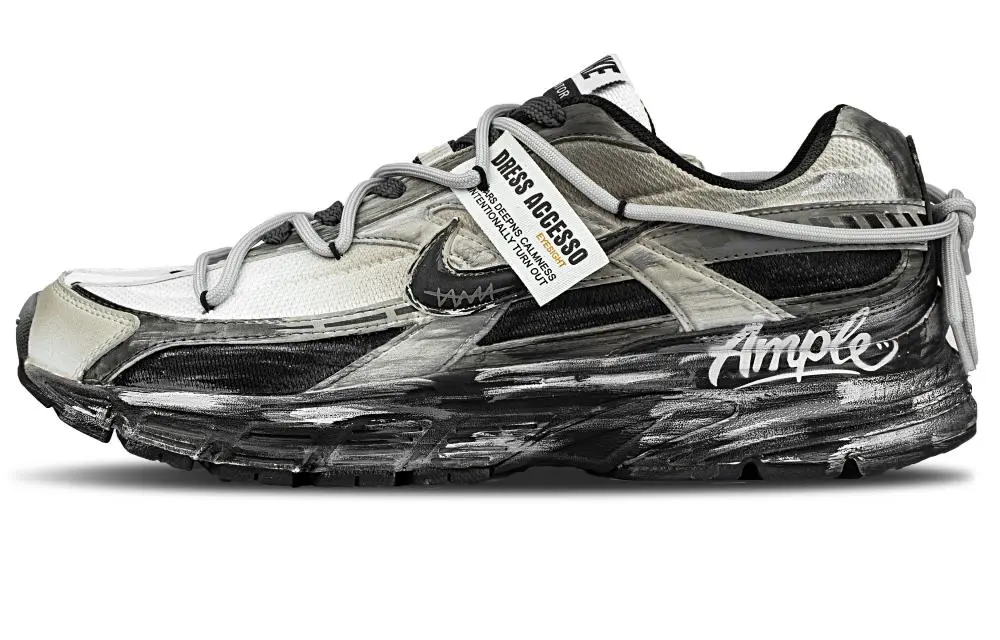 Nike Initiator Abrasion Resistant Low Top Running Shoes Unisex Gray Gold