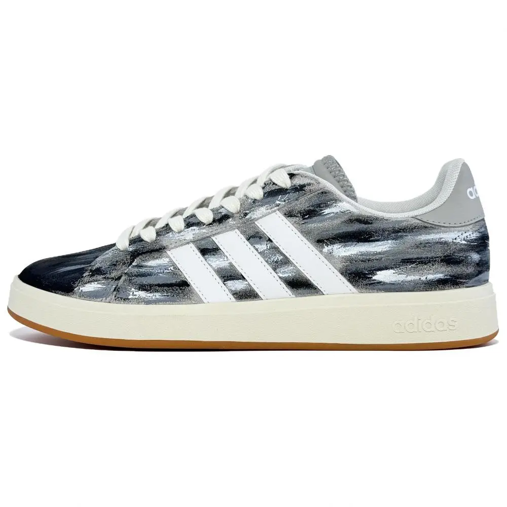 Adidas Grand Court Base 00s Low top Skateboard Shoes Unisex Black White Gray
