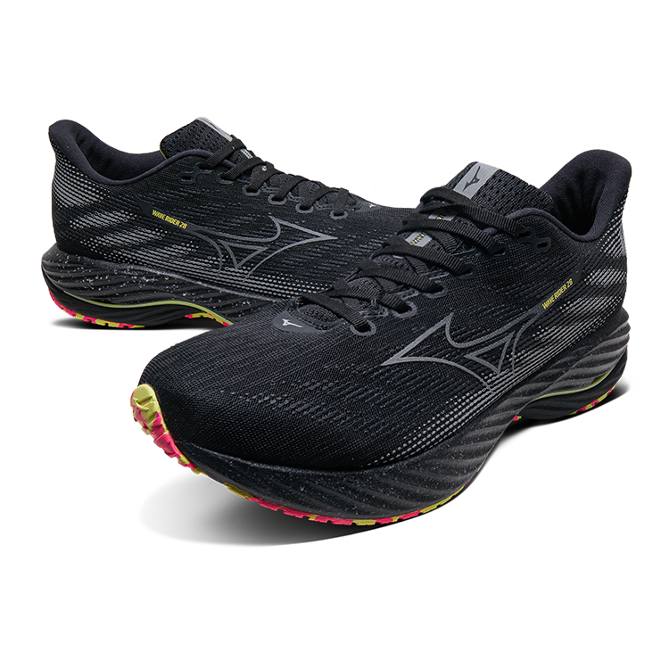 Mizuno Wave Rider 28 'Black Sunny Lime' купить в интернет-магазине Yoocart с быстрой доставкой по России.