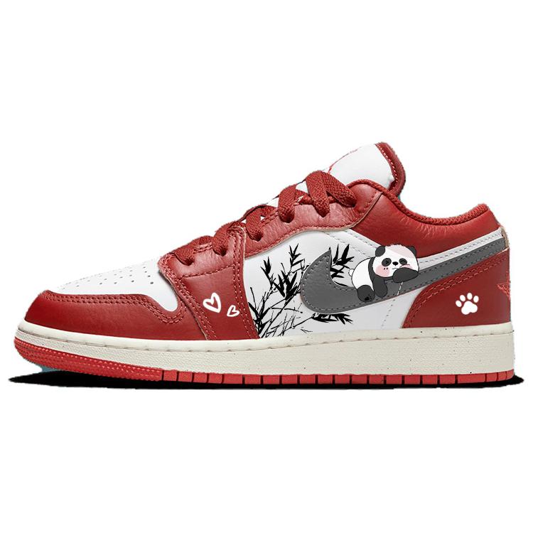 JORDAN Air JORDAN 1 Vintage Basketball Shoes Women's Low Top Red/White
