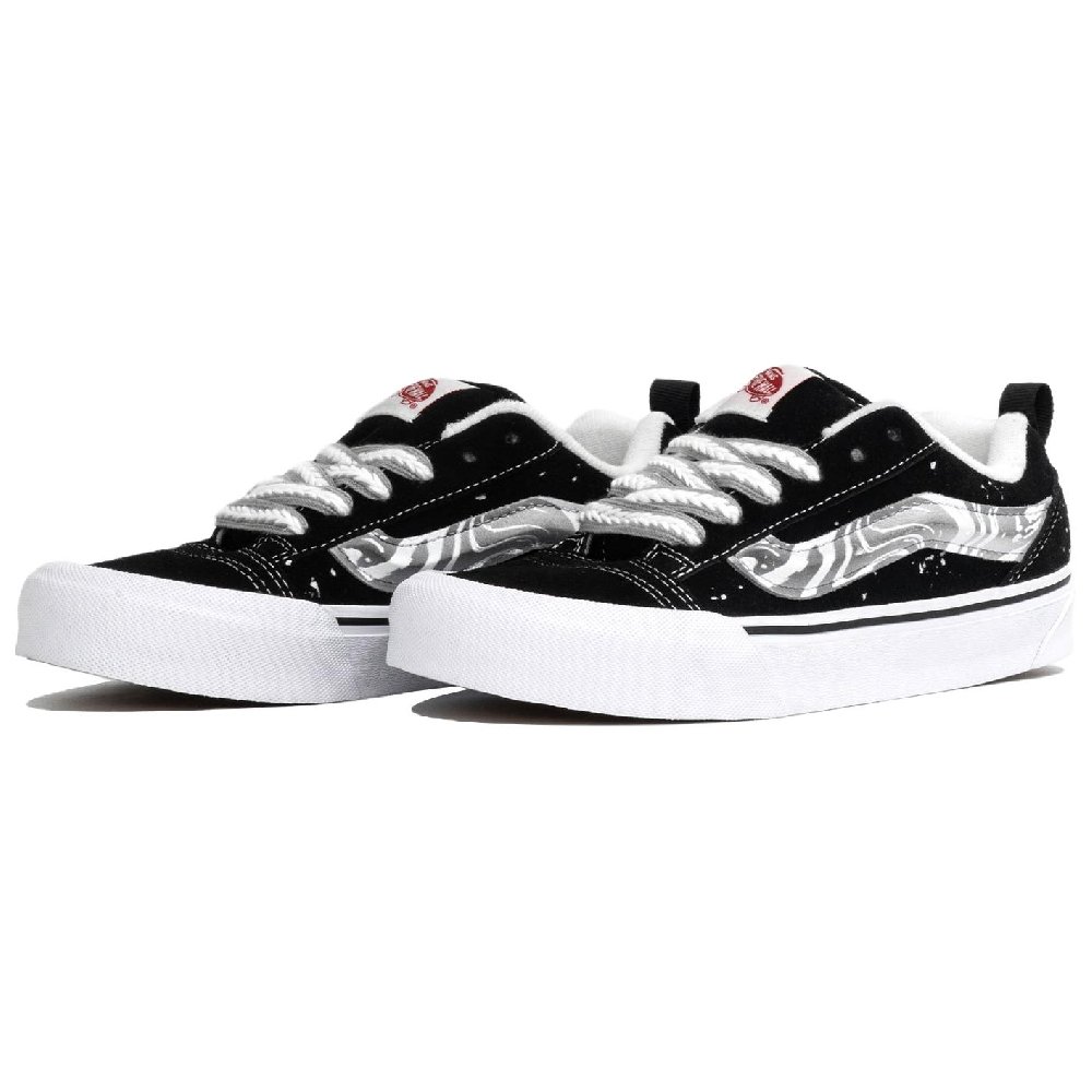 Vans Knu Skool Wanhu Nong, Wuji, Shopping Bag Anti Slip Wear Resistant Low Top Skateboard Shoes Unisex Black White Gray