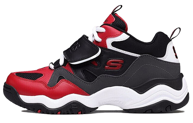Skechers D'Lites Train Mid Top Daddy Shoes Red/Black Women's