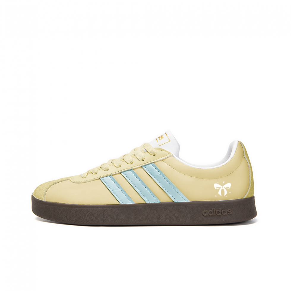 Adidas Neo VL Court 2.0 Low-Top Skateboard Shoes Unisex Yellow Blue
