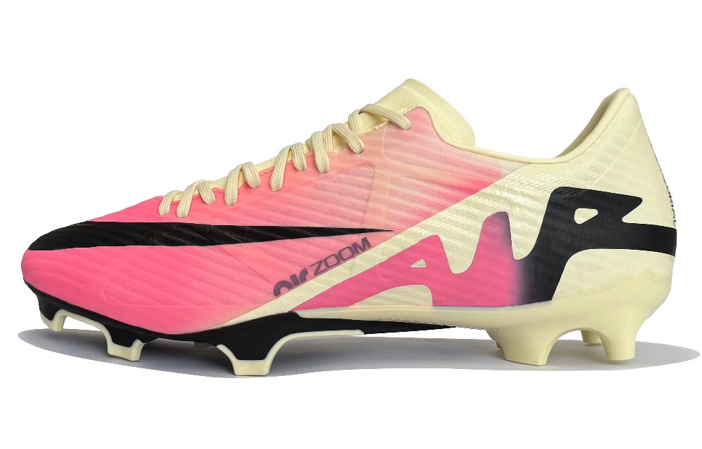 Nike Air Zoom Vapor 15 Slip-Resistant Breathable Soccer Shoes Men's Yellow Pink