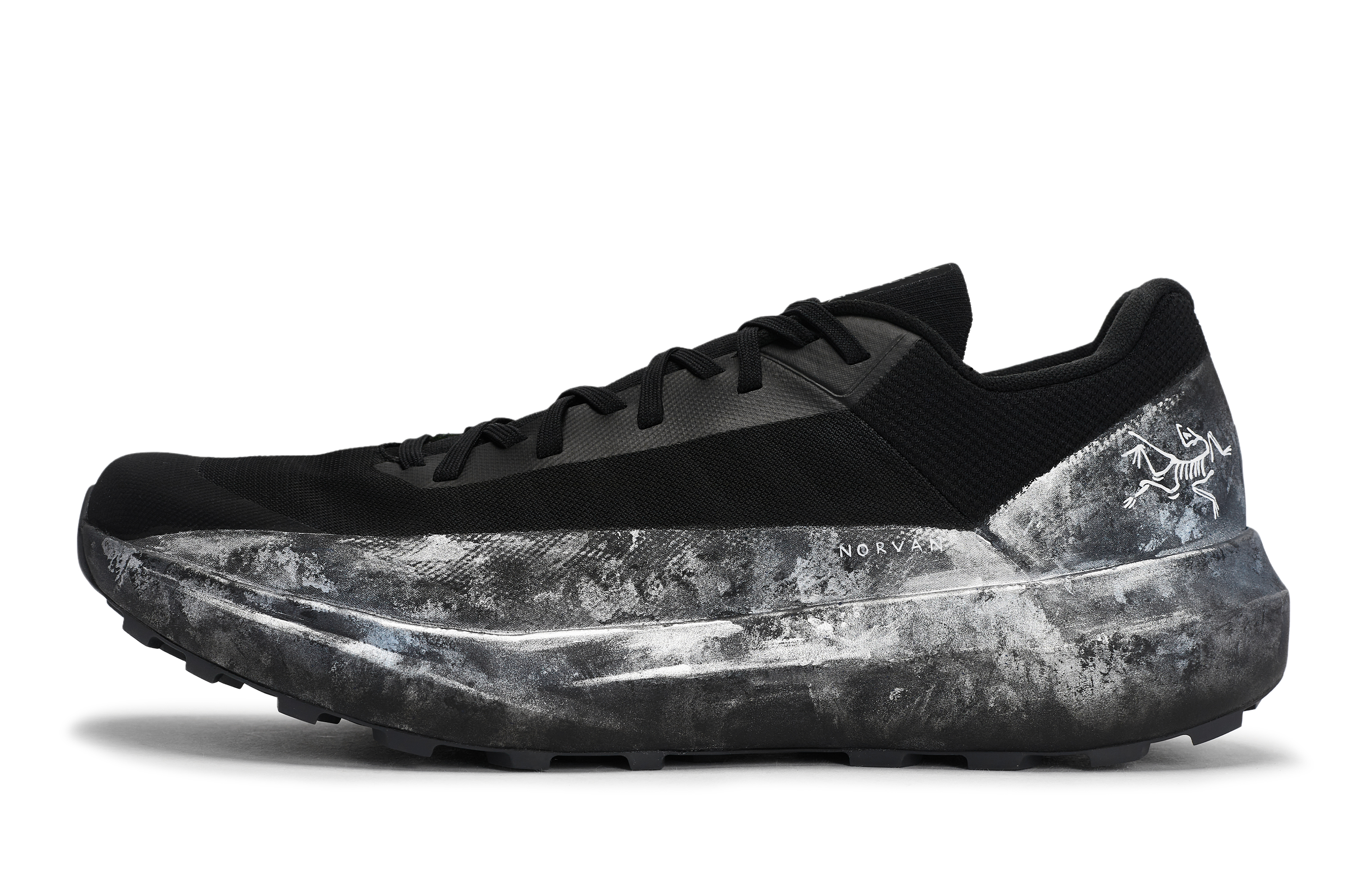 Arcteryx Norvan LD 4 Abrasion Resistant Low Top Running Shoes Men's Black White Gray