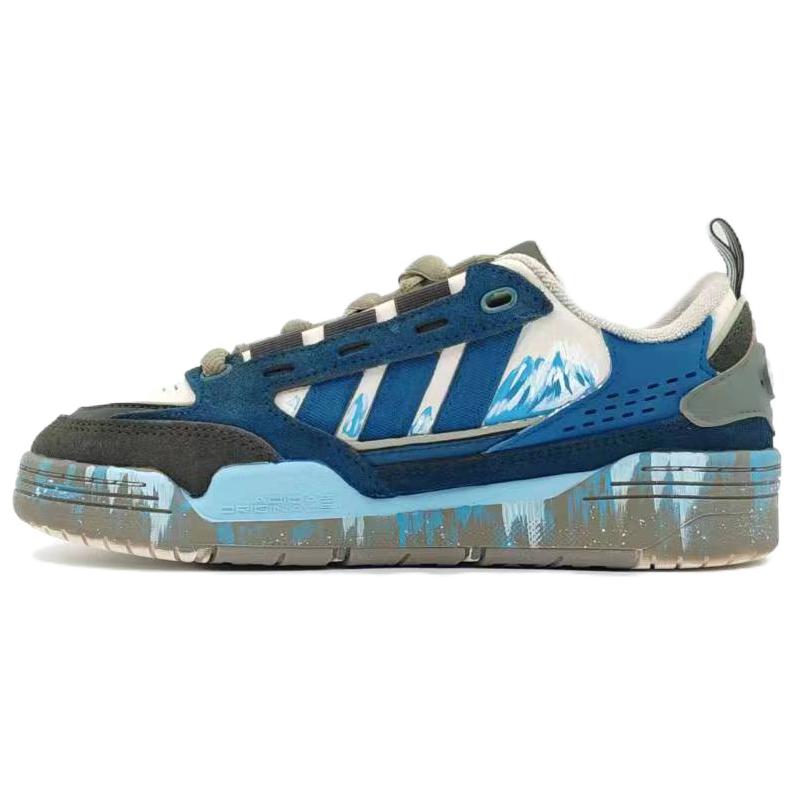 Adidas Originals Adi2000 Skateboard Shoes Unisex Low Top Dark Blue, Dark Coffee