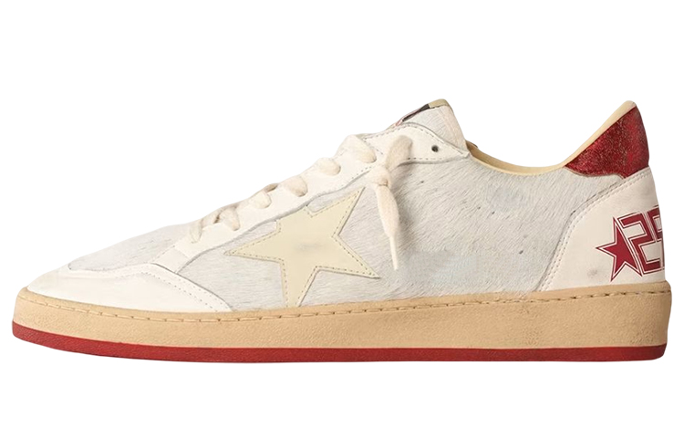 Golden Goose Ball Star Stylish Skateboarding Shoes Men's White Distressed