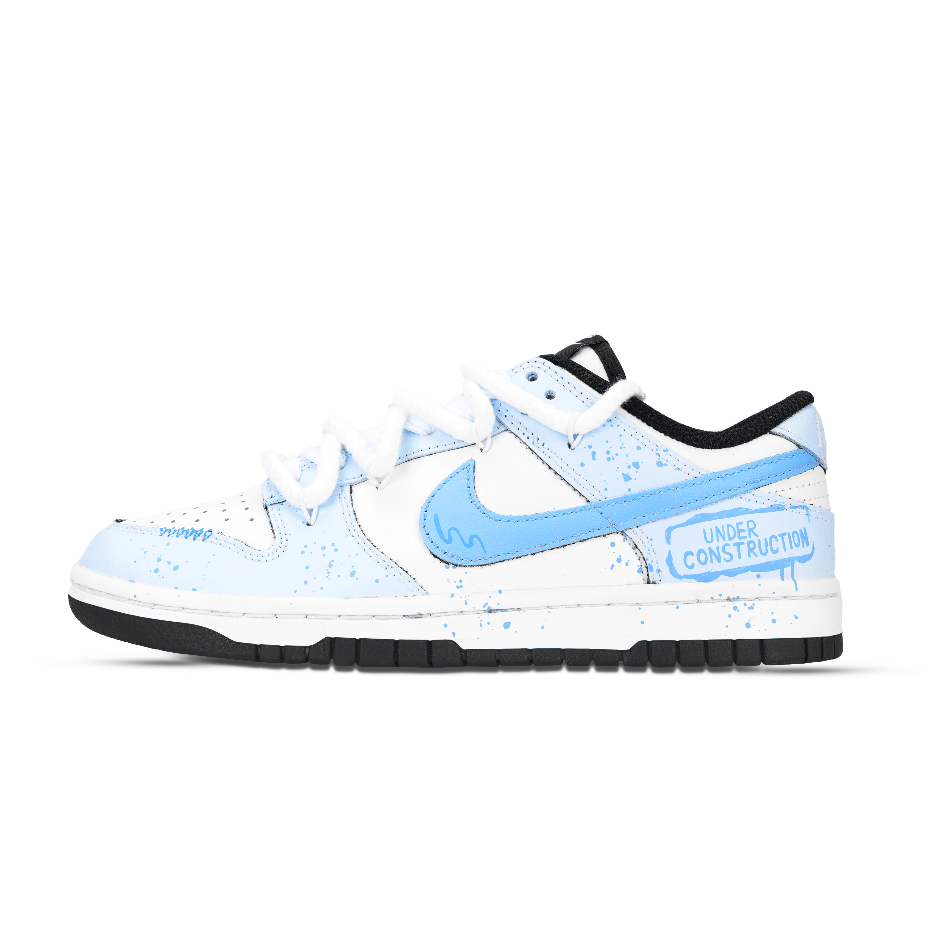 Nike Dunk Stop At Front Abrasion Resistant Low top Skateboard Shoes Unisex Blue White