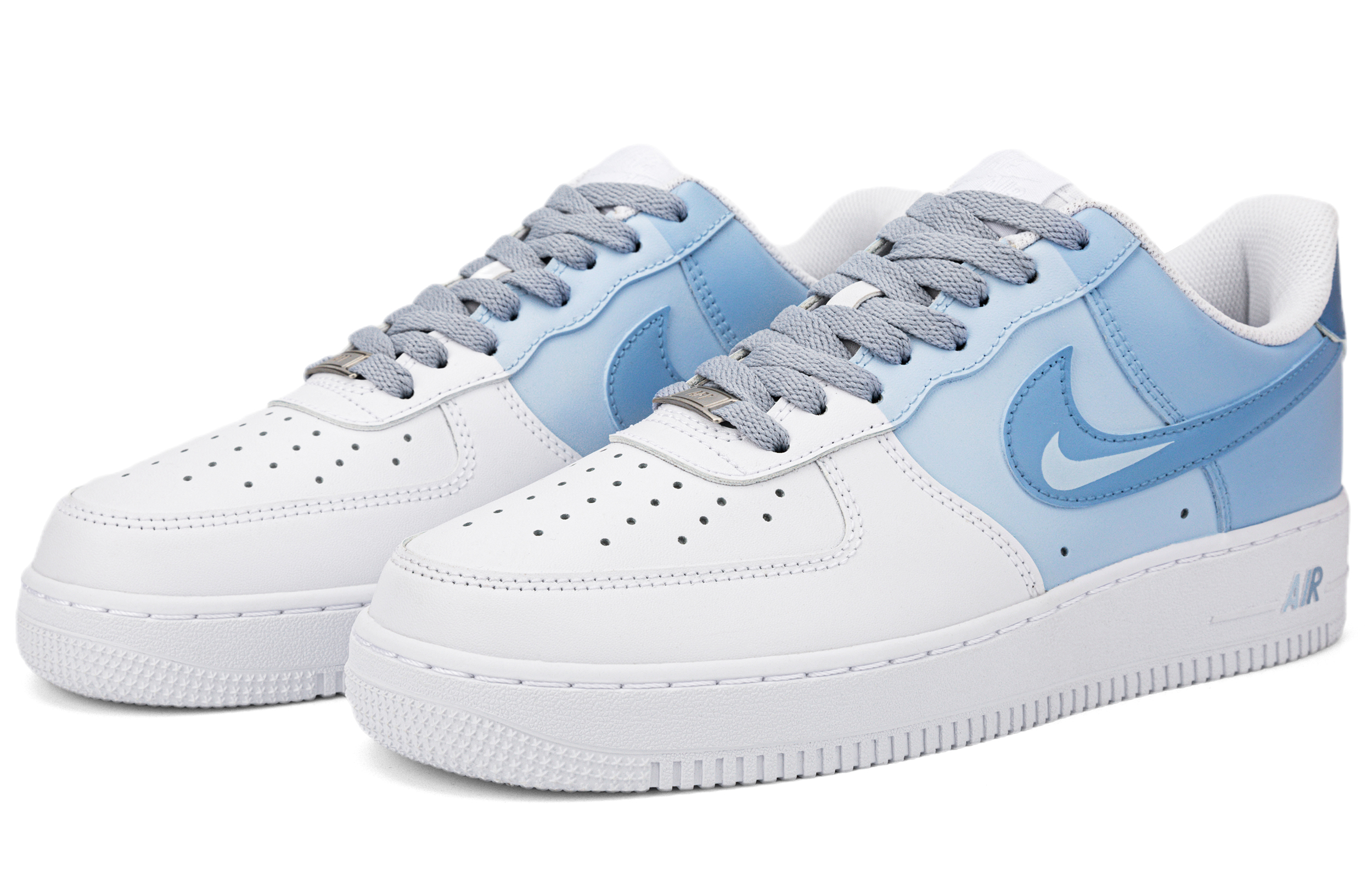 Nike Air Force 1 Slip Resistant, Impact Resistant, Abrasion Resistant Low Top Skateboard Shoes Men's Blue White купить в интернет-магазине Yoocart с быстрой доставкой по России.