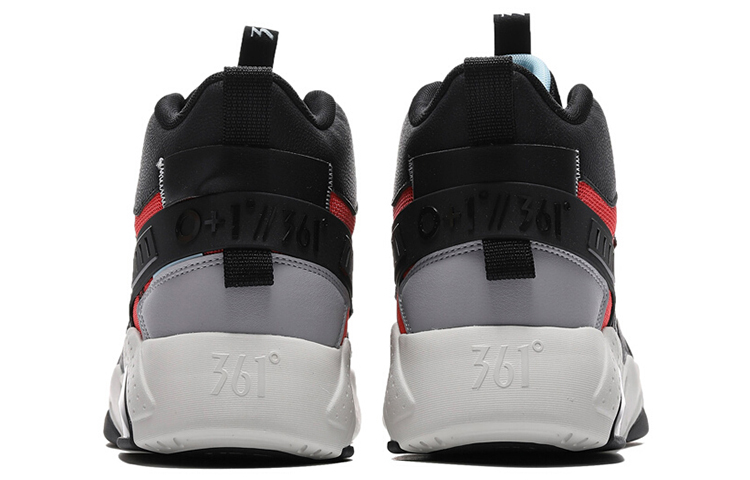 361° Mid Top Skateboard Shoes Men's Red Black