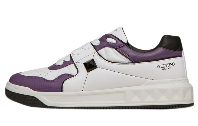 Valentino One Stud Low-Top White Purple Black