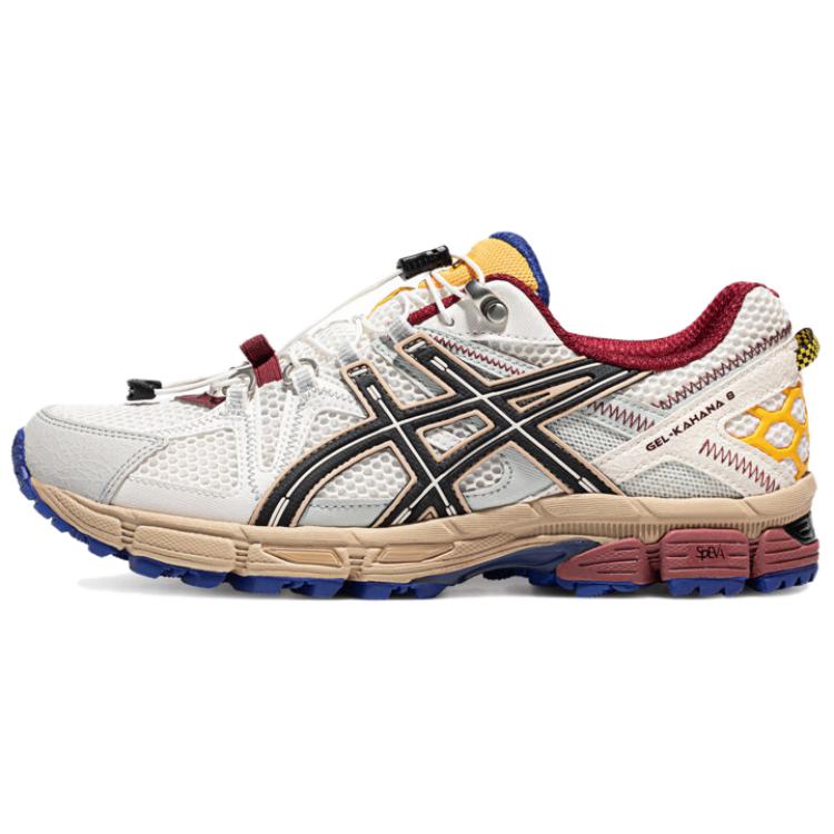 Asics Gel Kahana 8 Low Top Casual City Commute Running Shoes Men's White Black Red