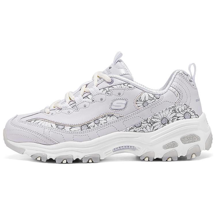 Skechers DLITES Low Top Chunky Sneakers Women's Gray