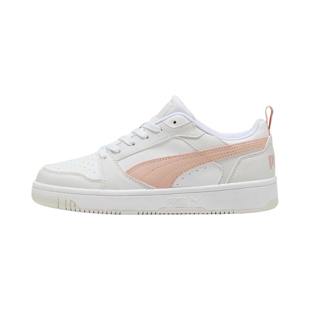 PUMA Rebound V6 Wear resistant And Lightweight Low Top Skateboard Shoes Unisex White