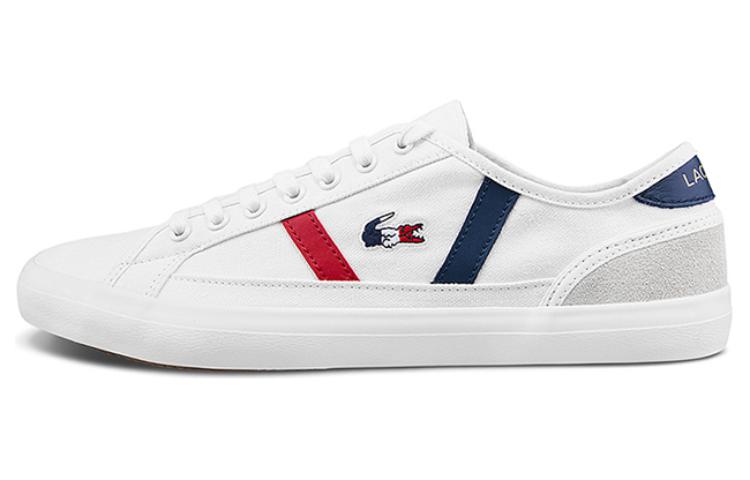 LACOSTE Sideline Tricolore Low Top Canvas Shoes Men's White