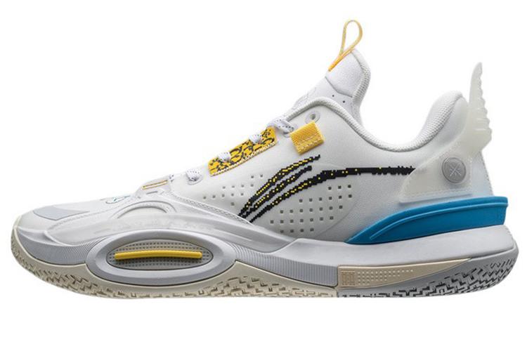 LiNing All City 10 Wade All City 10 Test Slip-Resistant Cushioning Wear-Resistant Low-Top Basketball Shoes White