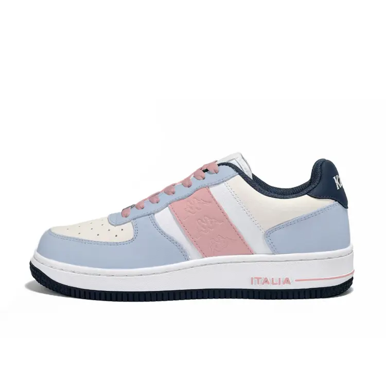 Kappa Slip-Resistant Low-Top Skateboard Shoes Unisex Blue Pink